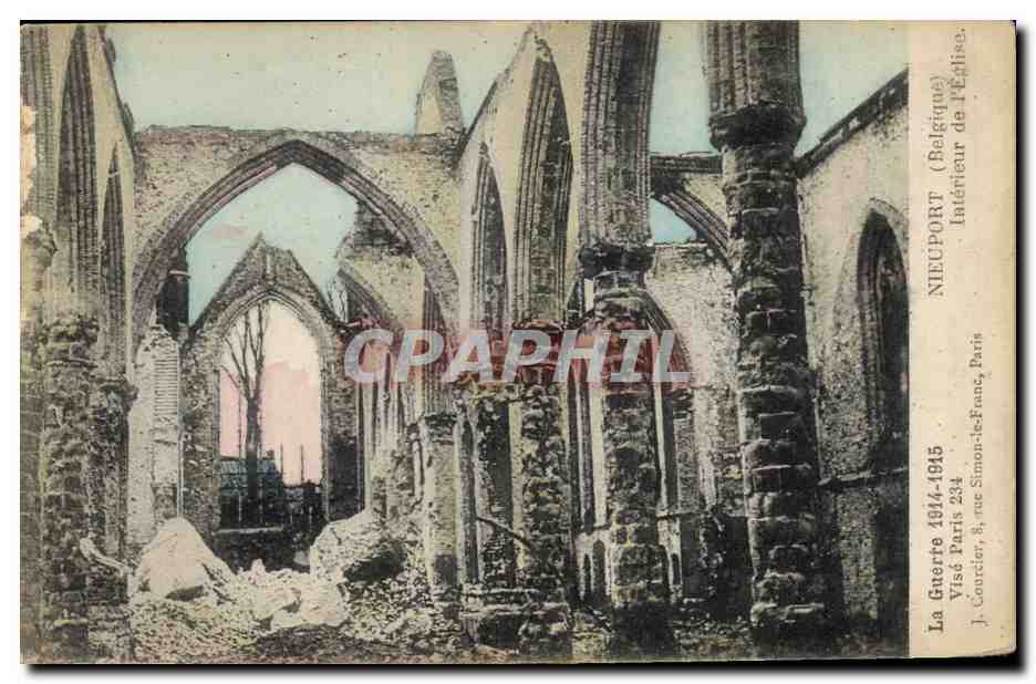 CPA Militaria Nieuport Interieur de l'eglise