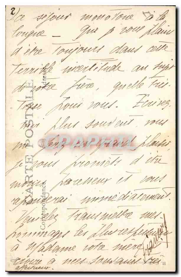 CARTE PHOTO Village de Plessier de Roye Militaria — Verso