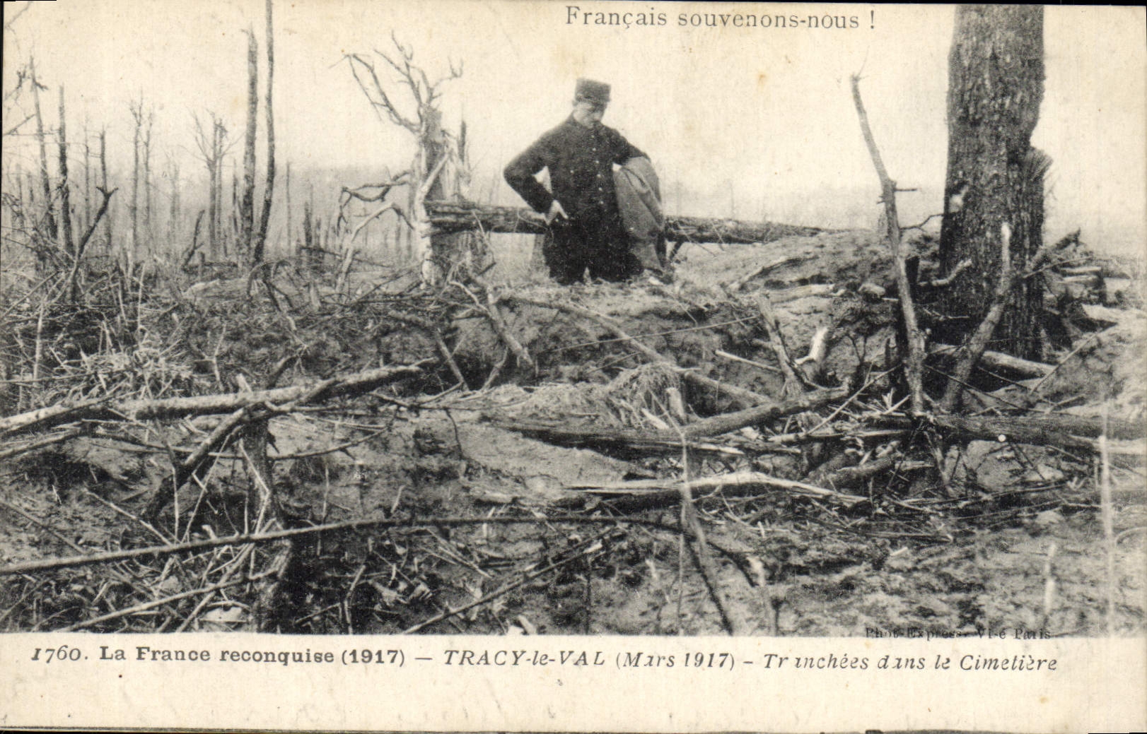 Tracy-le-Val — Tranchées dans le Cimelière — Photo Express, V. de Paris, n°1760