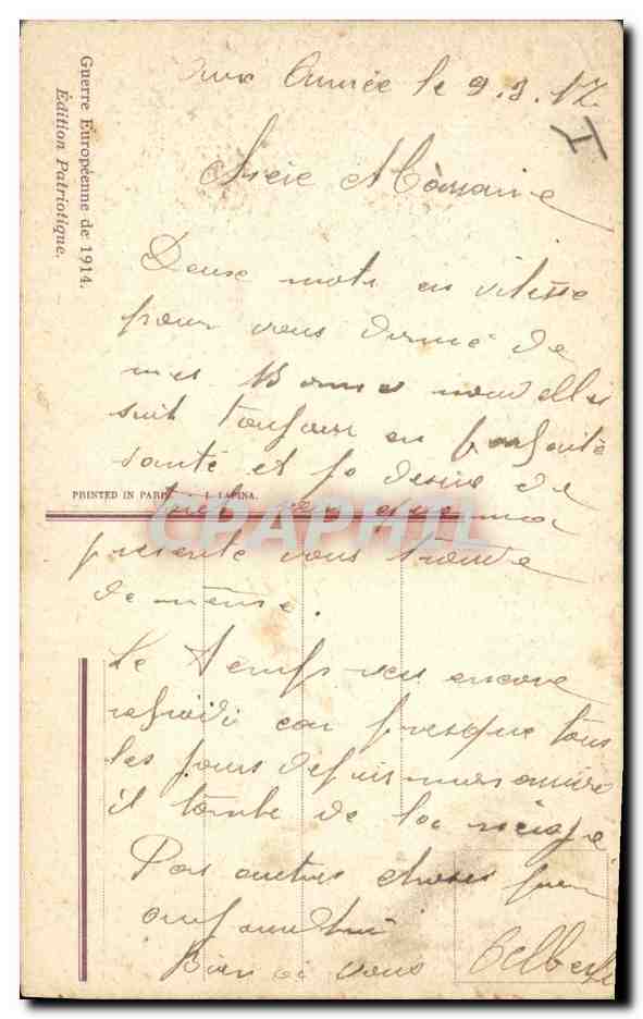CPA Militaria Reims porte de gauche du grand portail apres bombardement — Rückseite