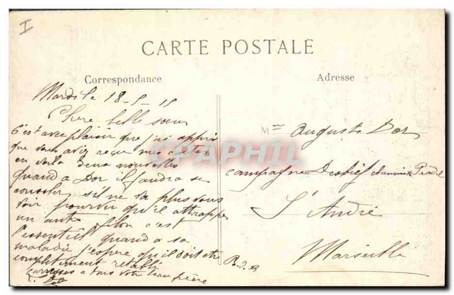 Soissons — Rue du Poil d’Étain après le bombardement — L.C. N. P.A. — Rückseite