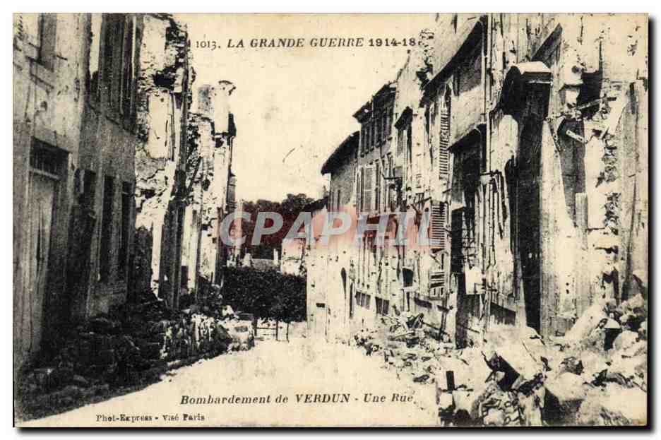 Bombardement de VERDUN - Une Rue — 1915, Phot-Express - Visé Paris