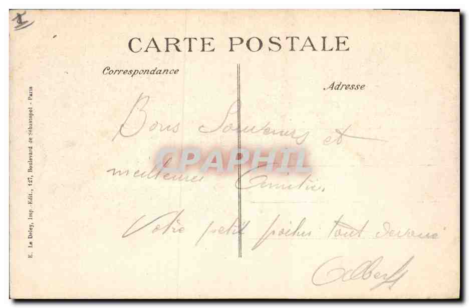 Albert (Somme) — Coin de la ville après passage des Allemands — E. Le Dotey, imp. Edil., 127, Boulevard de Sébastopol - Paris — Verso