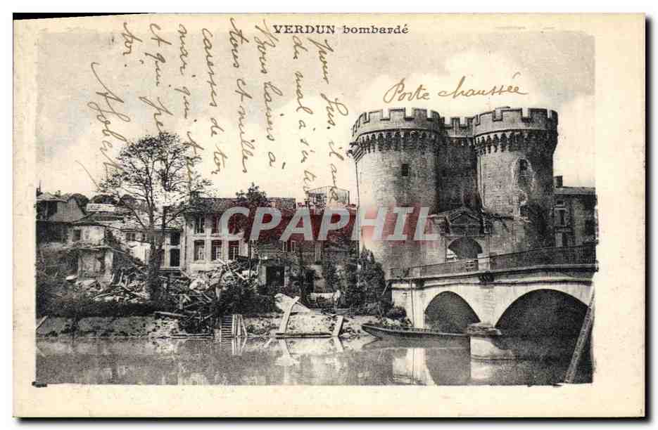 Verdun bombardé — Porte Chaussée — éditeur non visible