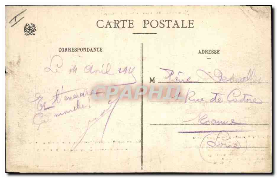 Nompatelize, vicino a Saint-Dié (Vosges) — Casa delle Ultime Pallottole distrutta durante la guerra 1914-1915 — Ad Weick, Saint-Dié, N° 1739 — Verso