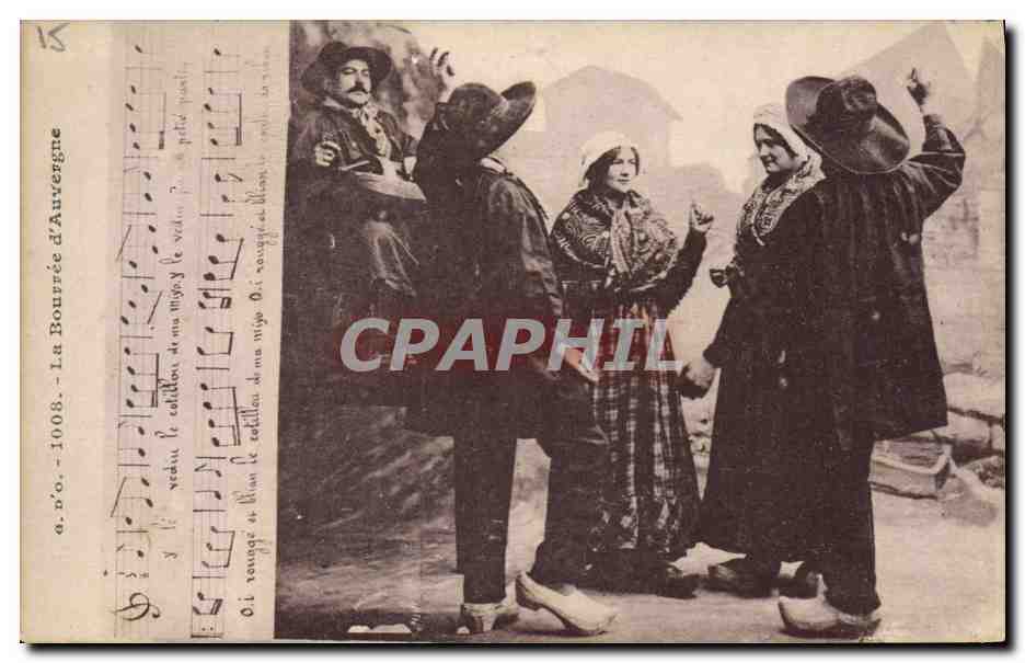 CPA Folklore La Bourree d'Auvergne 