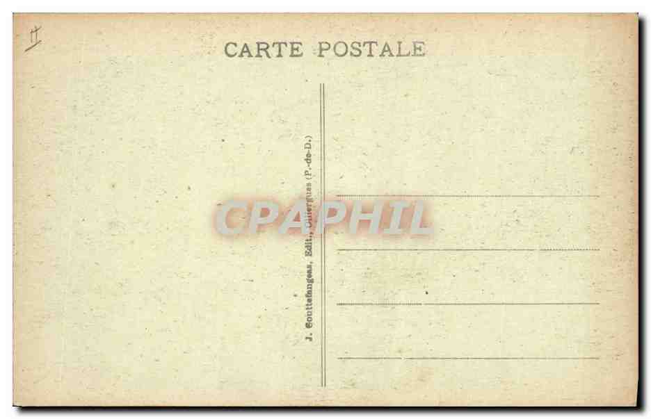 CPA Folklore La Bourree d'Auvergne  — Verso