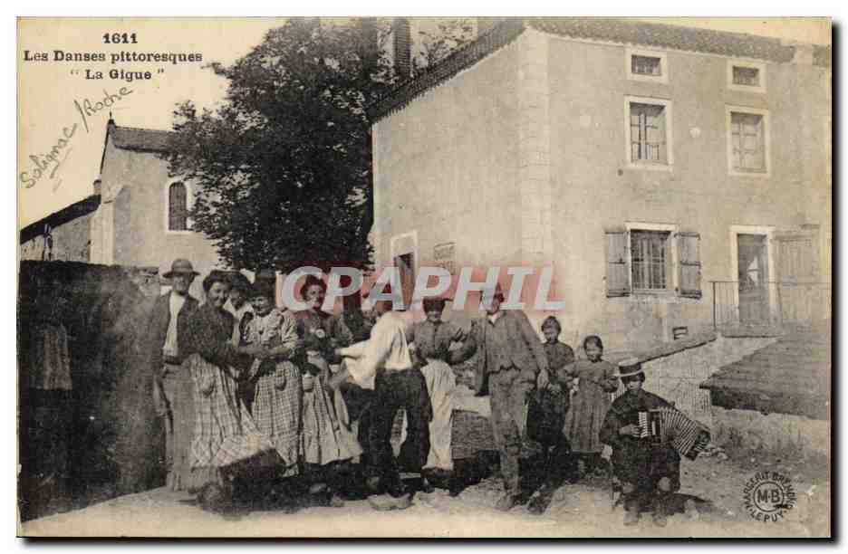 CPA Folklore Les danses pittoresques La gigue 