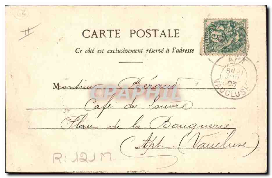 CPA Folklore Auvergne Paysannes revenant du marche  — Verso