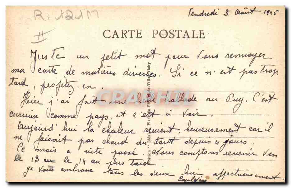 CPA Folklore Auvergne Paysannes Auvergnates  — Verso