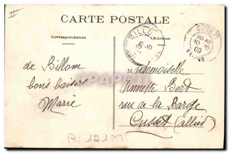 CPA Folklore Auvergne  — Verso
