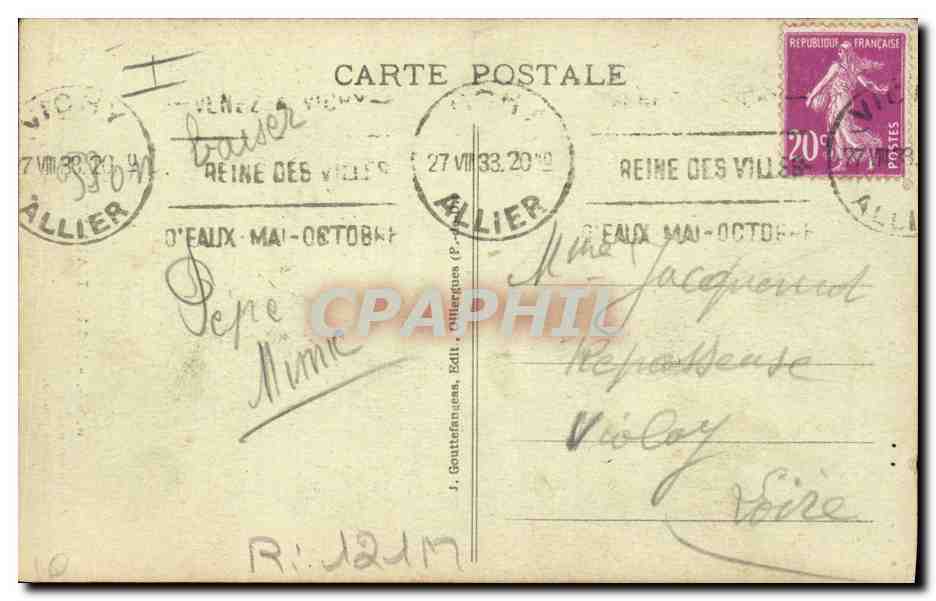 CPA Folklore Auvergne  — Verso