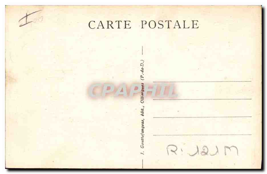 CPA Folklore Auvergne  — Verso
