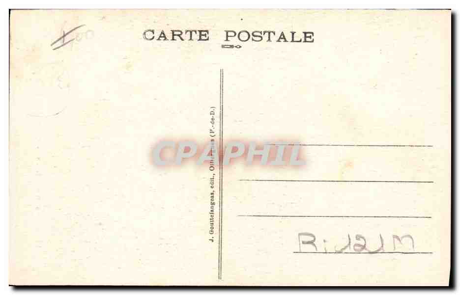 CPA Folklore Auvergne  — Verso