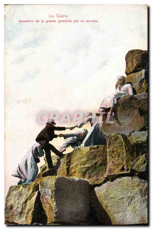 Le Caire — Ascension de la grande pyramide par un touriste — Carto-Sport, n° (59802)