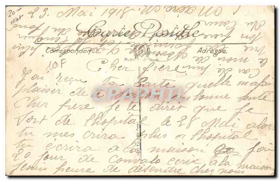 CPA Prefecture Saint Brieuc — Verso