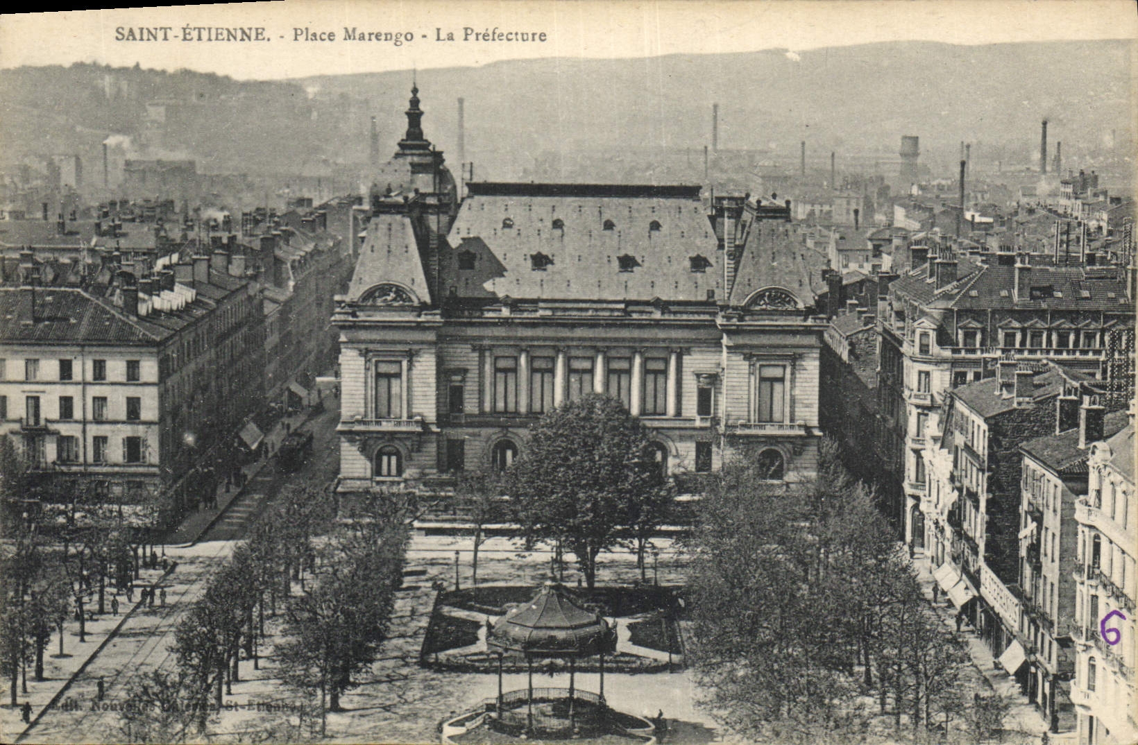 CPA Prefecture Place Marengo Saint Etienne