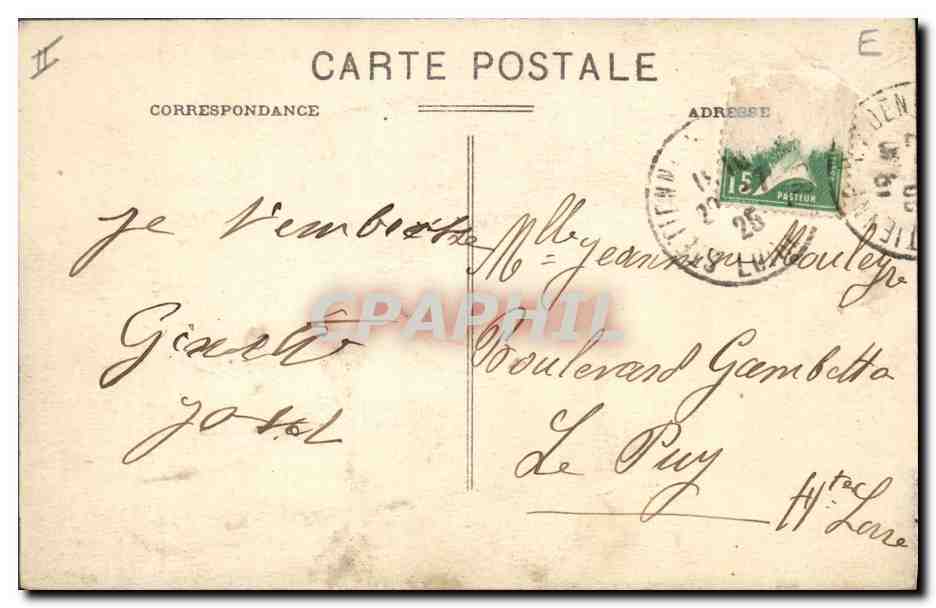 CPA Prefecture St Etienne — Verso