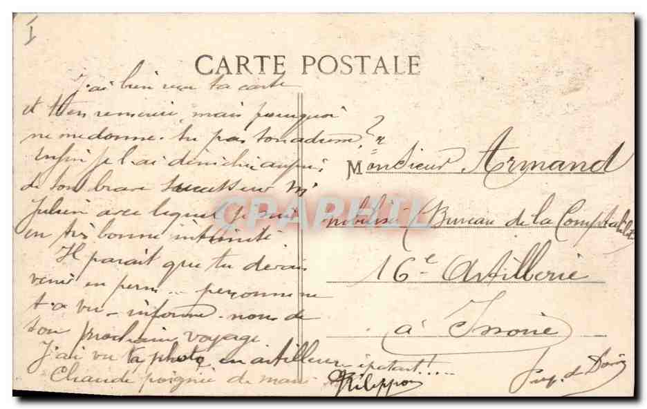 CPA Prefecture Place Marengo Saint Etienne — Verso