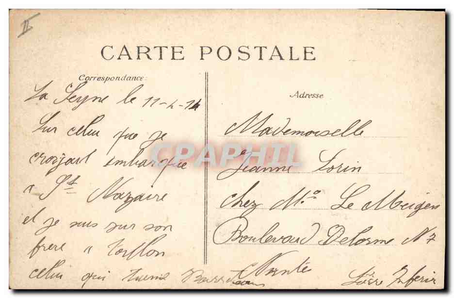 CPA Bateau de guerre France Cuirasse d'escadre Dreadnought — Rückseite