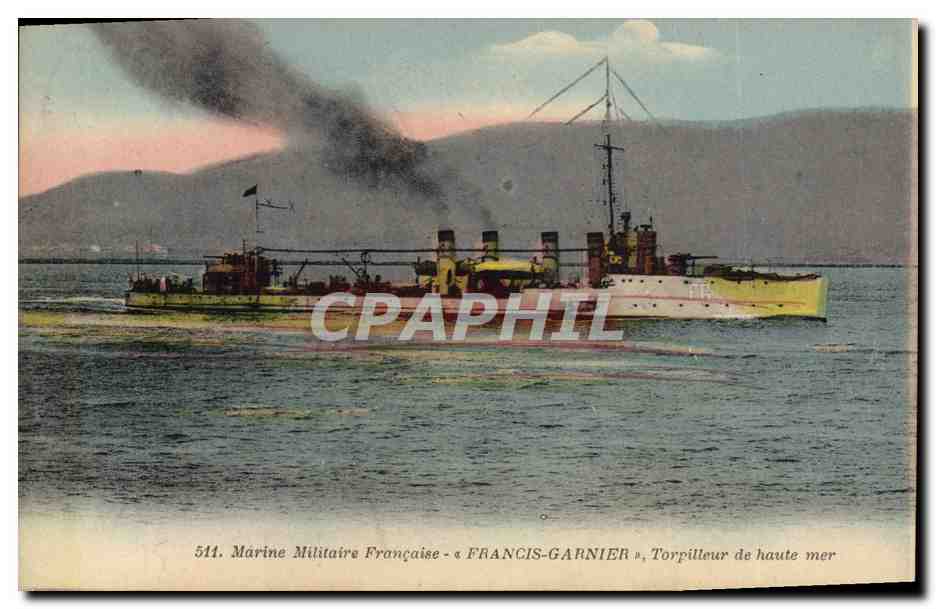 CPA Bateau de guerre Francis Garnier Torpilleur de haute mer