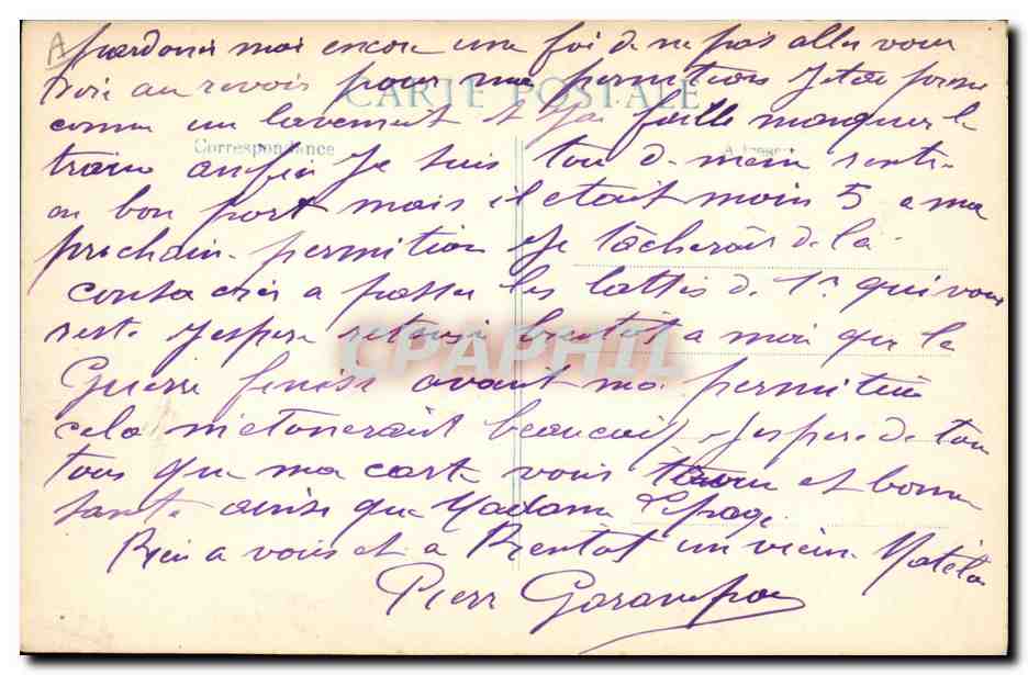 CPA Bateau de guerre France Cuirasse d'escadre Dreadnought — Verso