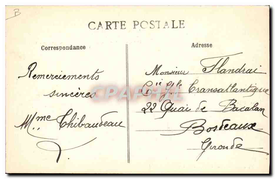 Saint-Nazaire — Entrée du cuirassé France — Collection Delaveau-Joubier — Verso