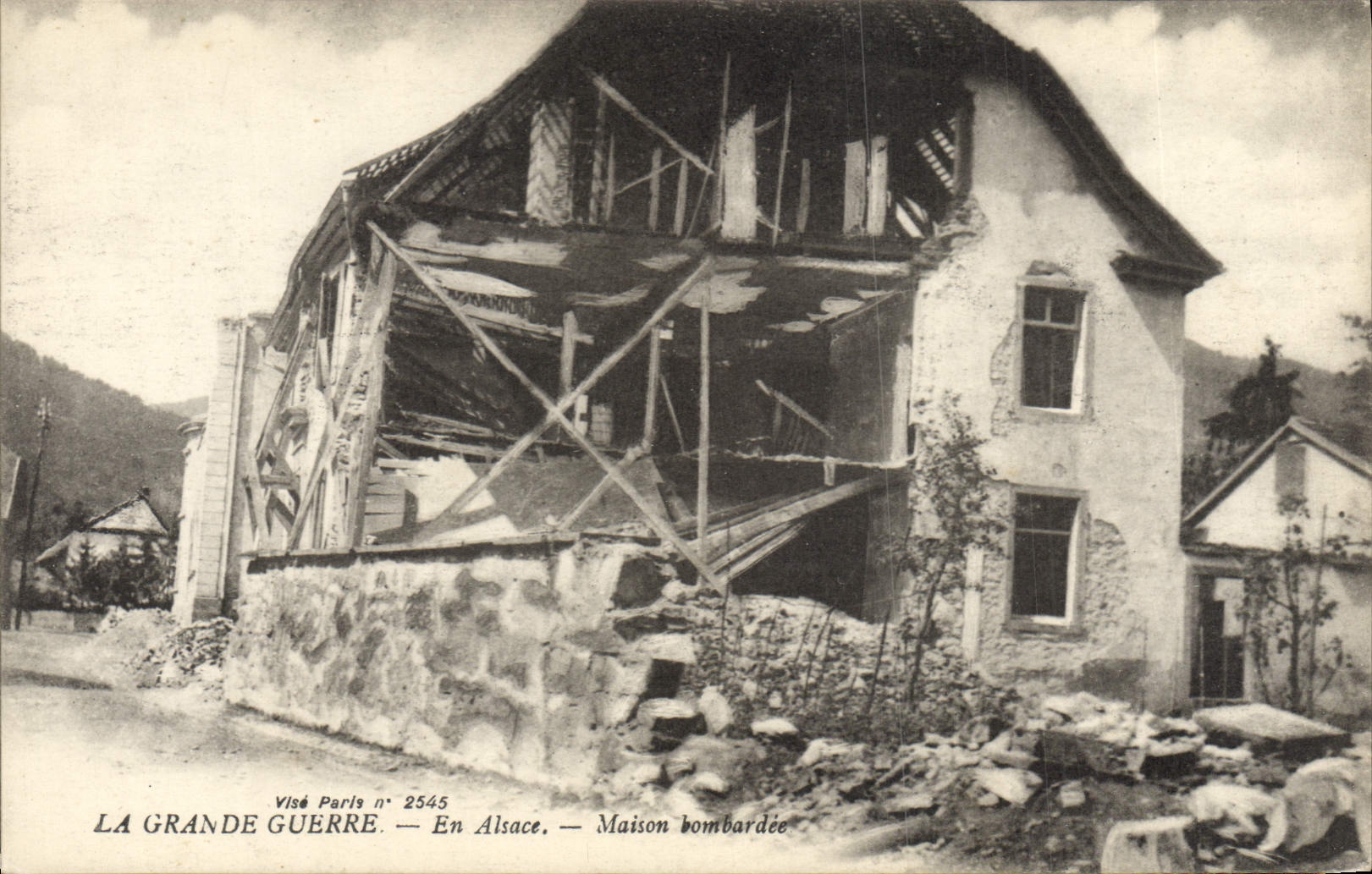 Gebombardeerde huis — In de Elzas — Visé Paris n° 2545