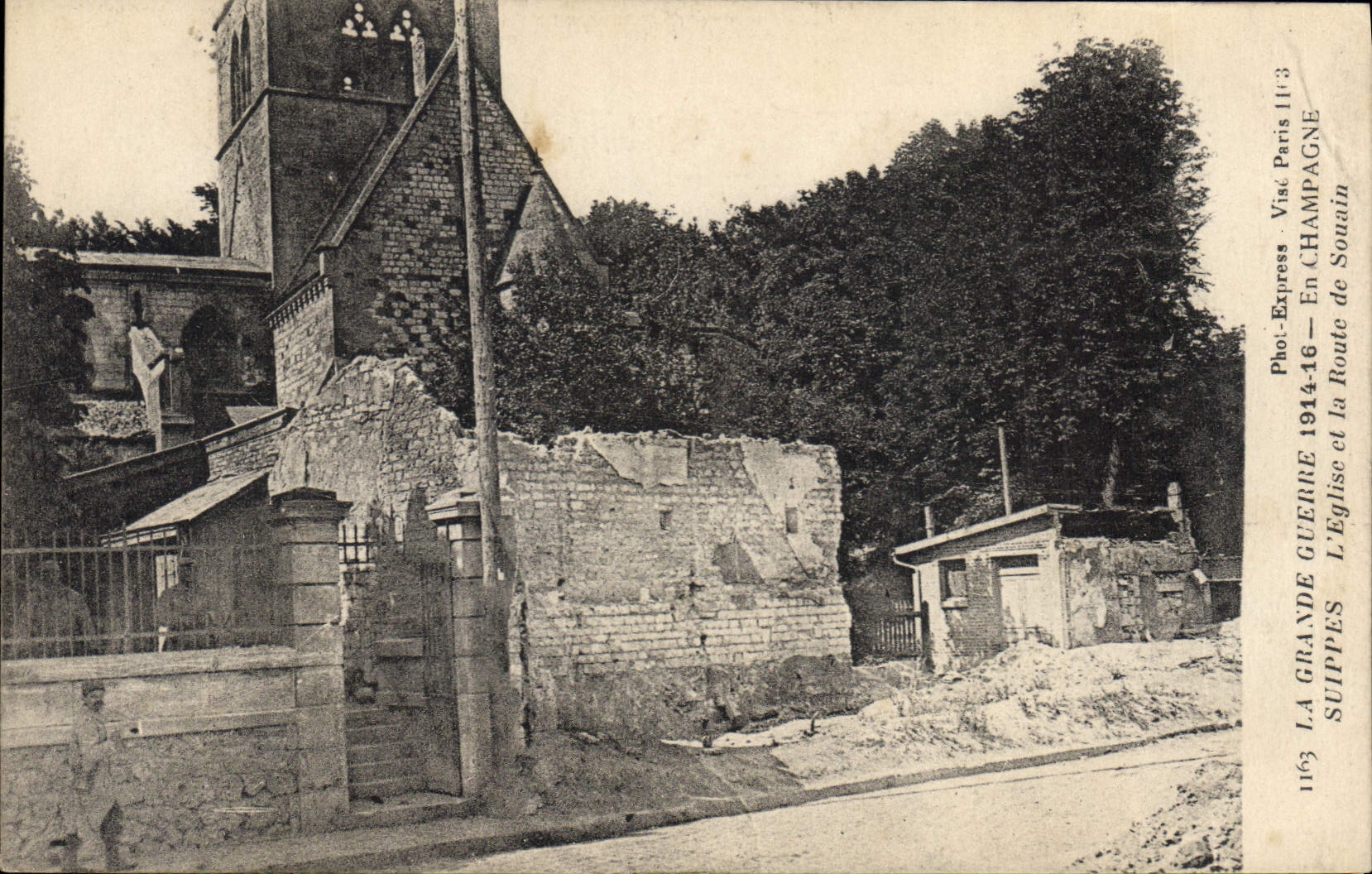Sippes — La Iglesia y la Carretera — En Champagne, 1914-16