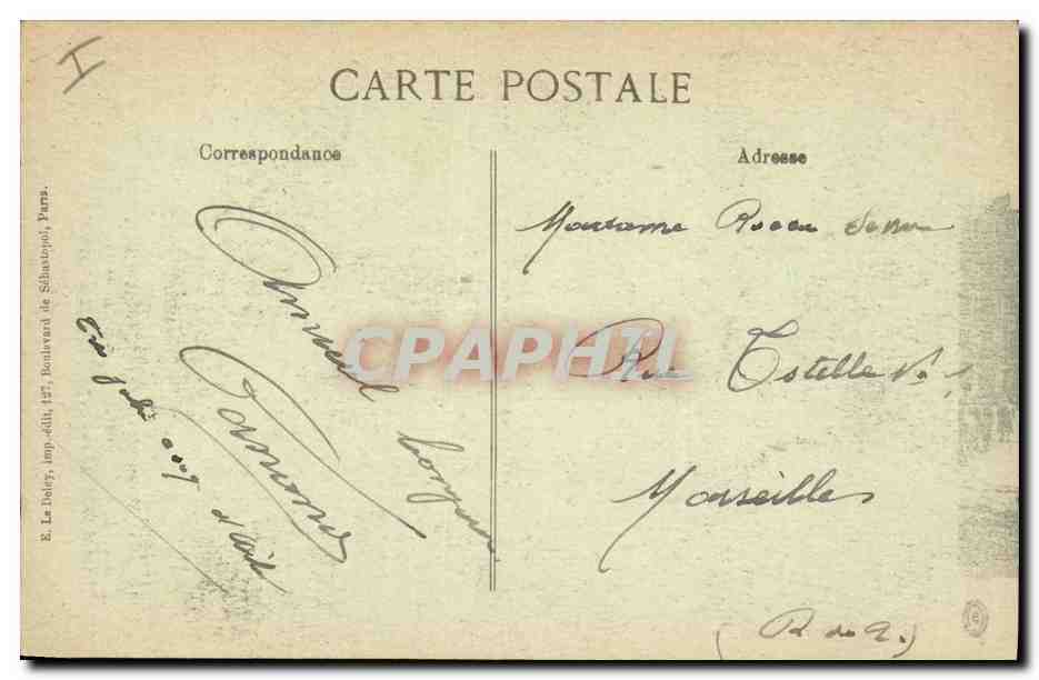 Roye — Les Ruines — Visé, Paris N° 1596 — Verso