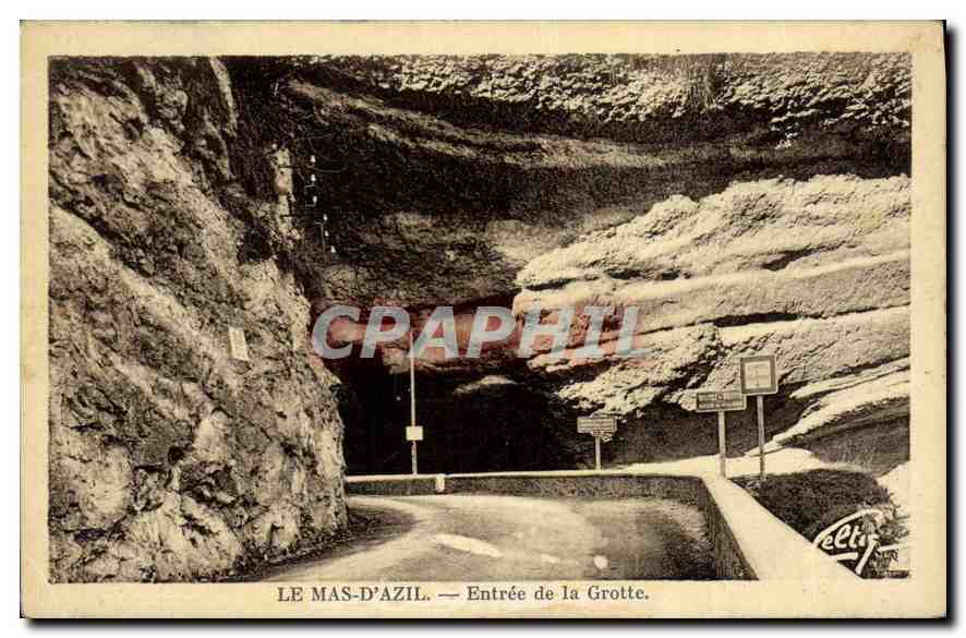 CPA Grotte Grottes Le Mas d'Azil Entree de la grotte