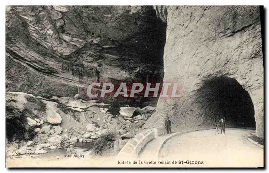 CPA Grotte Grottes Entree de la grotte venant de St Girons 