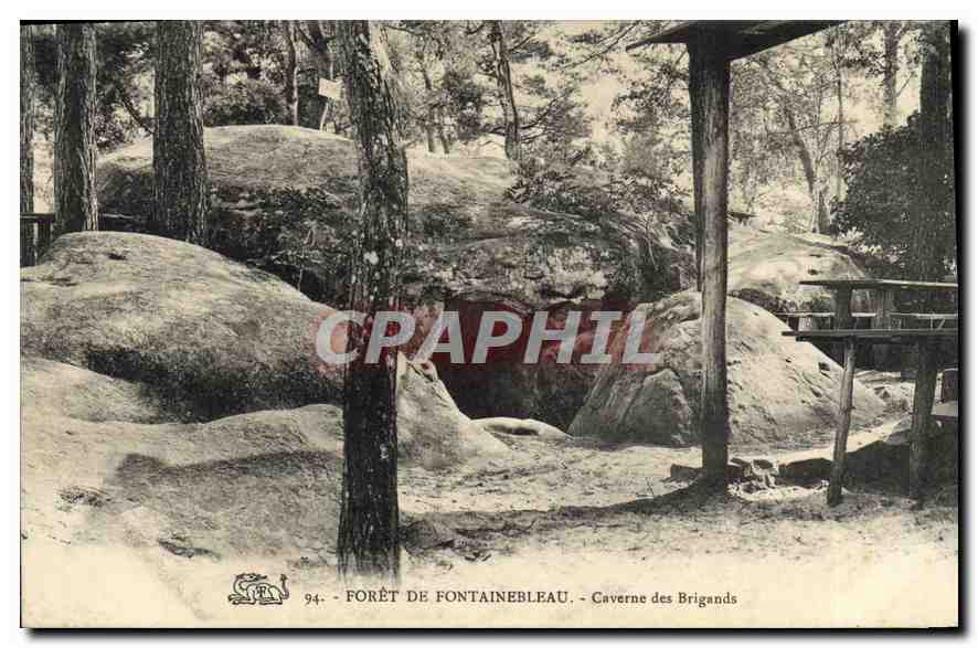CPA Grotte Grottes Foret de Fontainebleau Caverne des Brigands