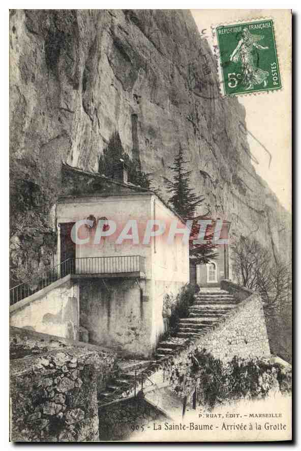 CPA La Sainte Baume Arrivee a la Grotte Grottes 