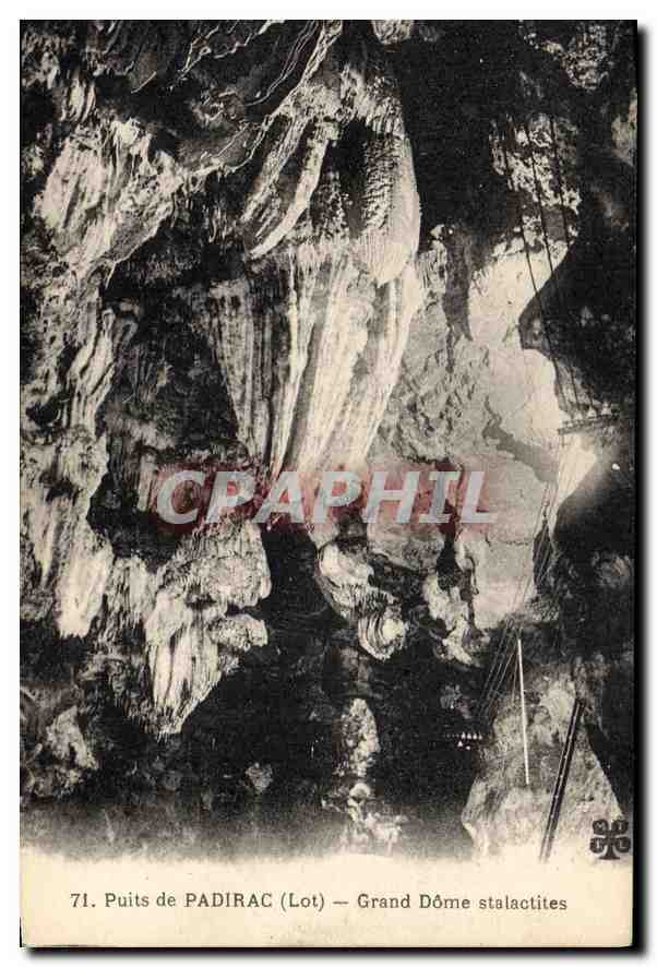 CPA Grotte Grottes Puits de Padirac Grand dome stalactites