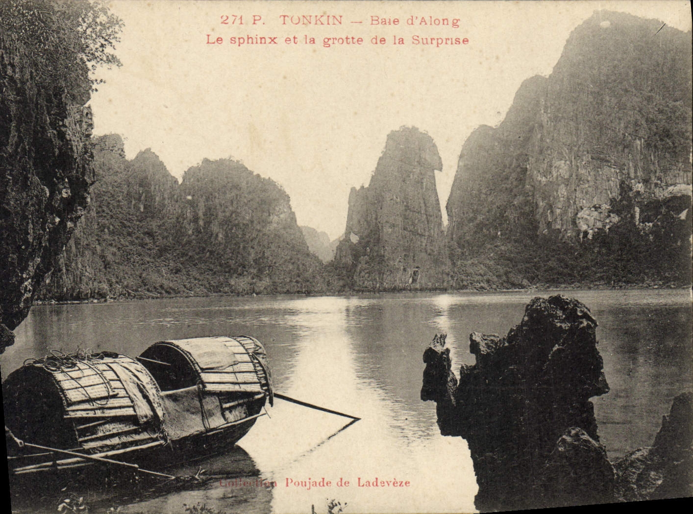 Baie d'Along — Le sphinx et la grotte de la Surprise — Collection Poujade de Ladevèze