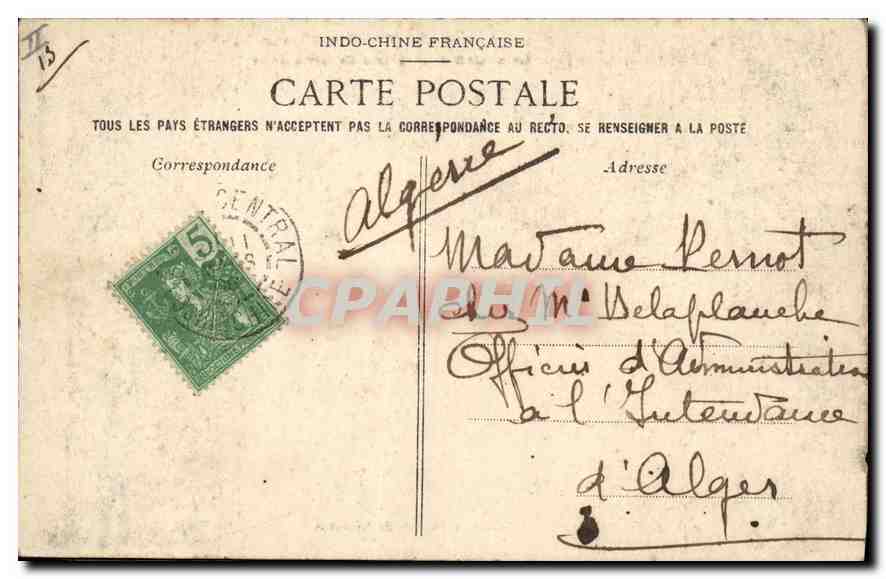 Baie d'Along — Le sphinx et la grotte de la Surprise — Collection Poujade de Ladevèze — Verso