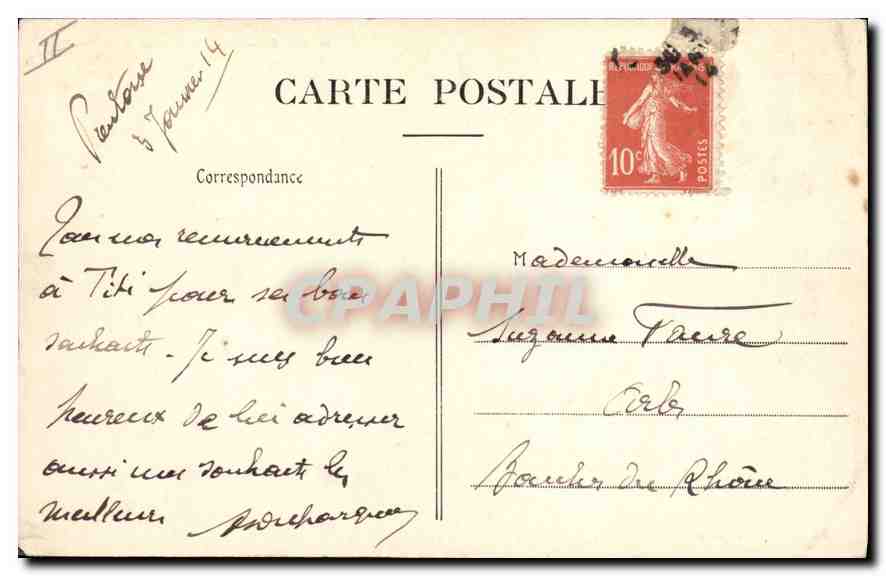 CPA Pontoise Palais de Justice  — Verso