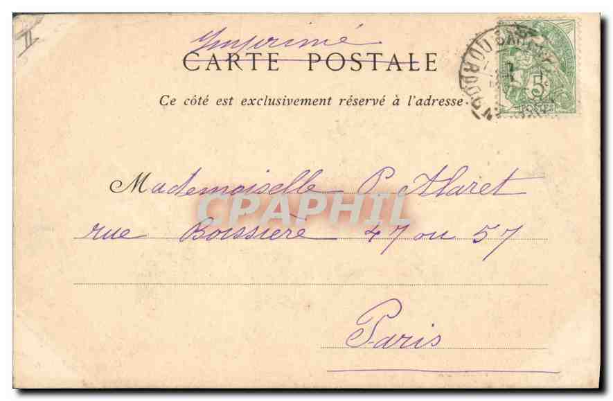 CPA Perigueux Le palais de Justice  — Verso
