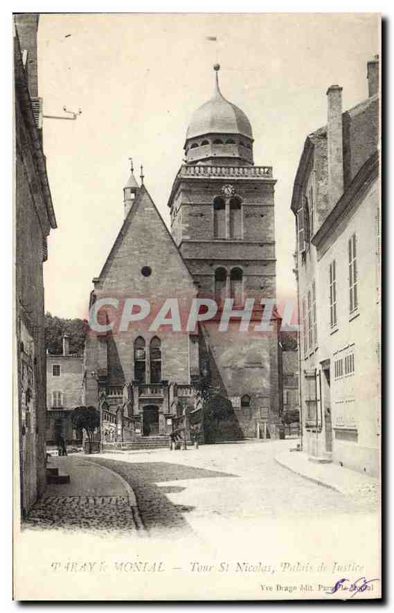 CPA Paray Le Monial Tour st nicolas Palais de Justice 