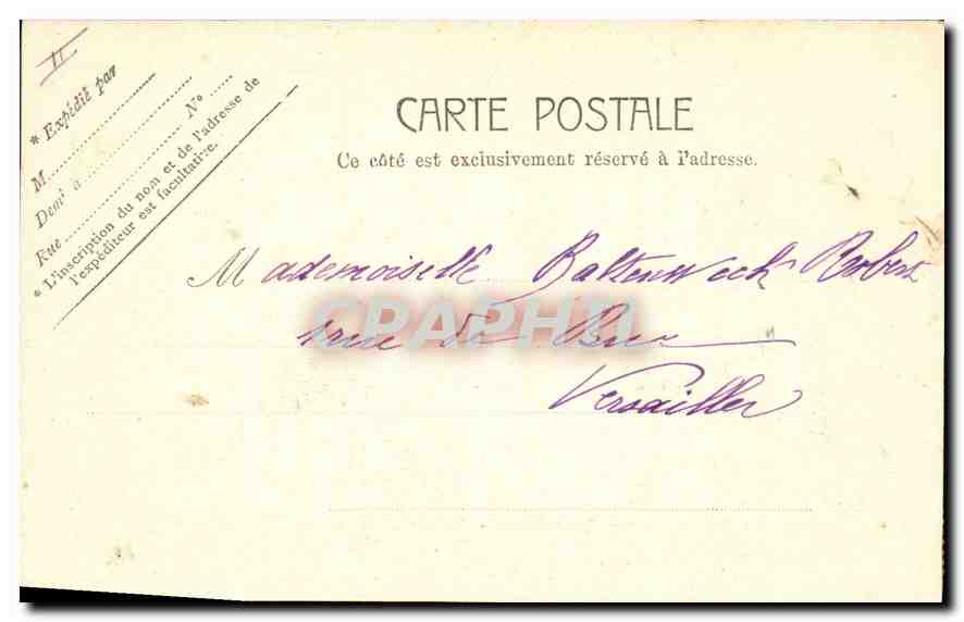 CPA Paris Palais de justice  — Verso