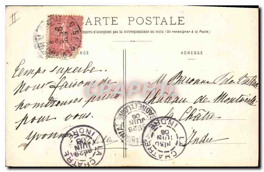 CPA Paray le Monial Palais de Justice Ancienne Edlise Saint Nicolas  — Verso