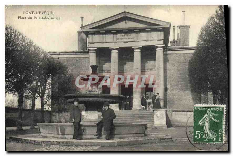 CPA Pont L'eveque Place du Palais de Justice 