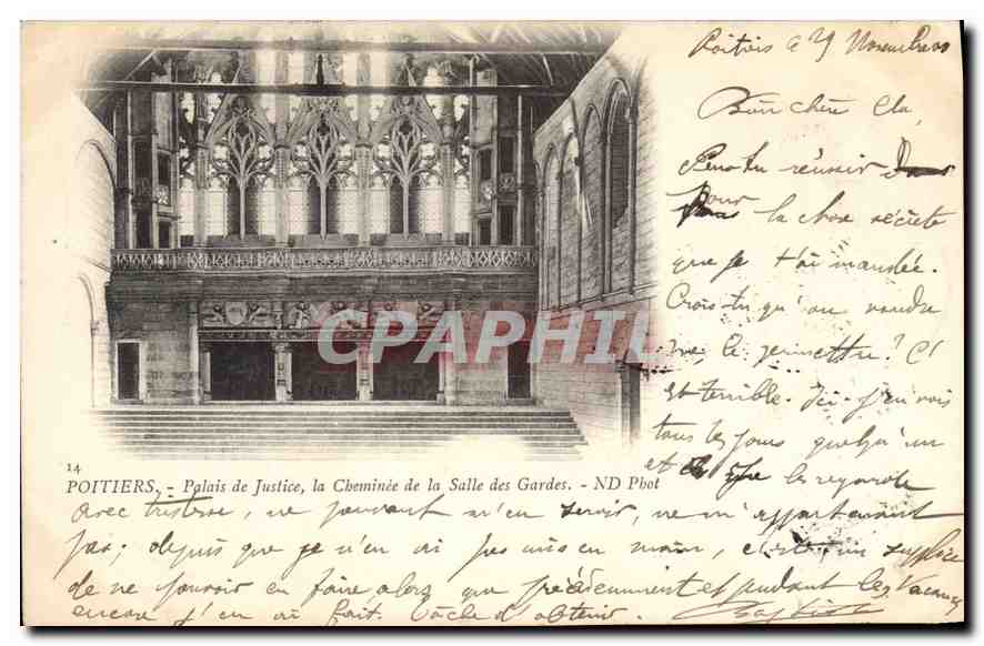 CPA Poitiers Palais de Justice la Cheminee de la Salle des Gardes 