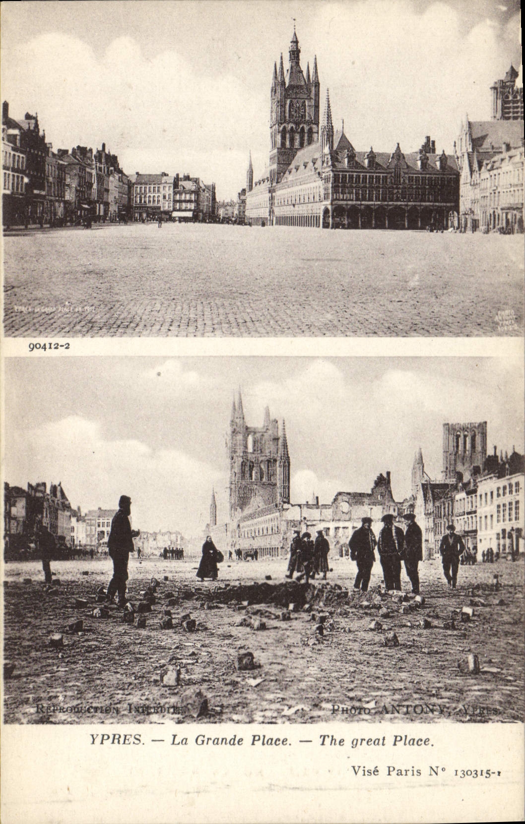 Ypres — La Grande Place — The great Place — Photo Antony, N° 130315-1