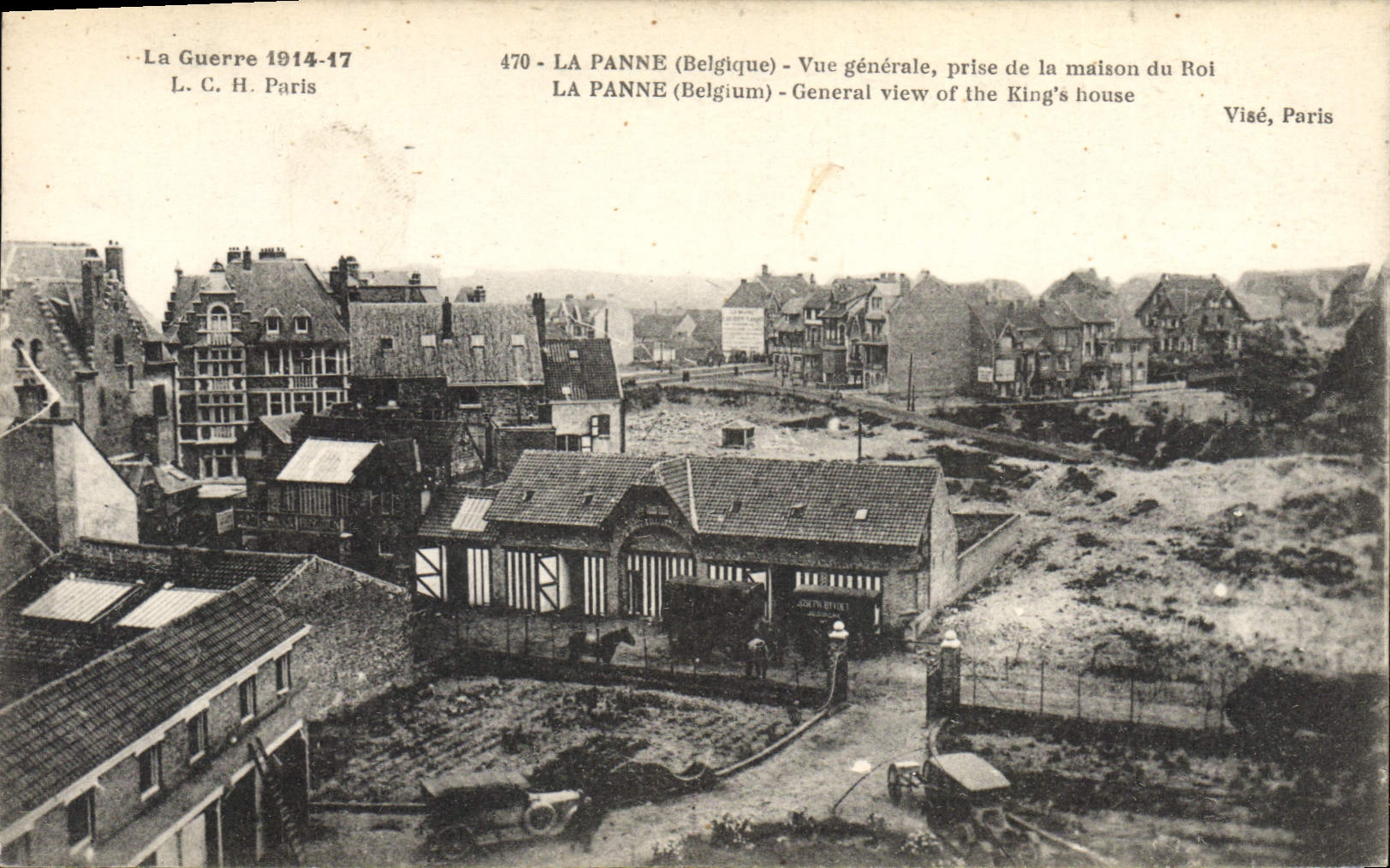 La Panne (Belgique) — Vue générale prise de la maison du Roi — Visé, Paris, n°470