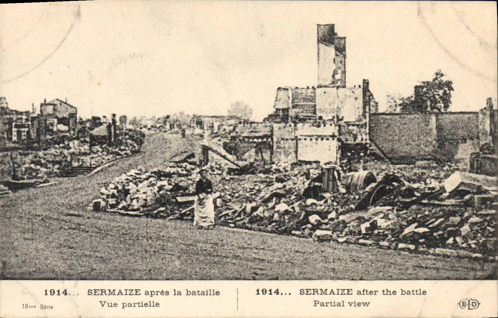 Sermaize après la bataille — vue partielle — E.D. 18me Série