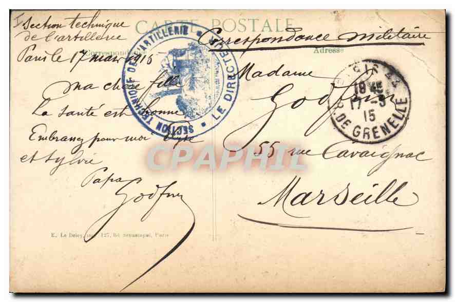 Près de REIMS — L'Église de Saint-Prix — bombardée par les Allemands — 14e Série — Éditeur ELD — Rückseite