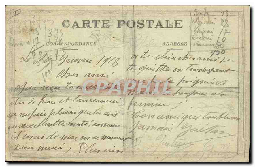 CPA Militaria La Guerre Vendresse et Troyon Eglise et ruines — Verso