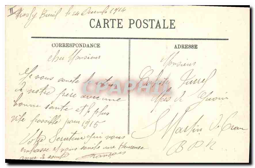 Creil — Rue de la République après le bombardement — LL, n°201 — Verso